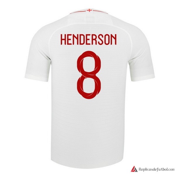 Camiseta Seleccion Inglaterra Primera equipación Henderson 2018 Blanco